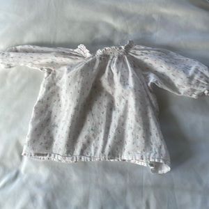 Loveshackfancy baby top with bunnies and floral print